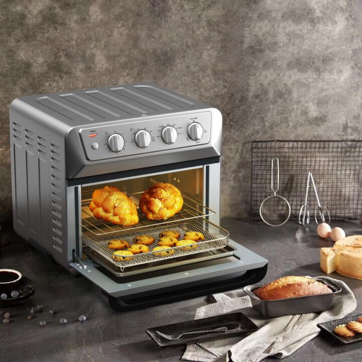 Costway 21.5 Quart 1800W Air Fryer Toaster Countertop Convection Oven with Recipe