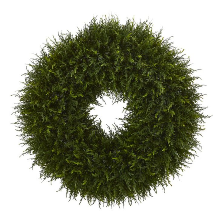 Hivvago 32" Giant Cedar Artificial Wreath