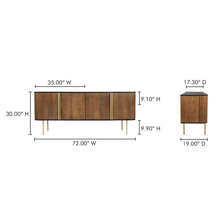 Moe's Home Collection Dionne 4 Door Sideboard
