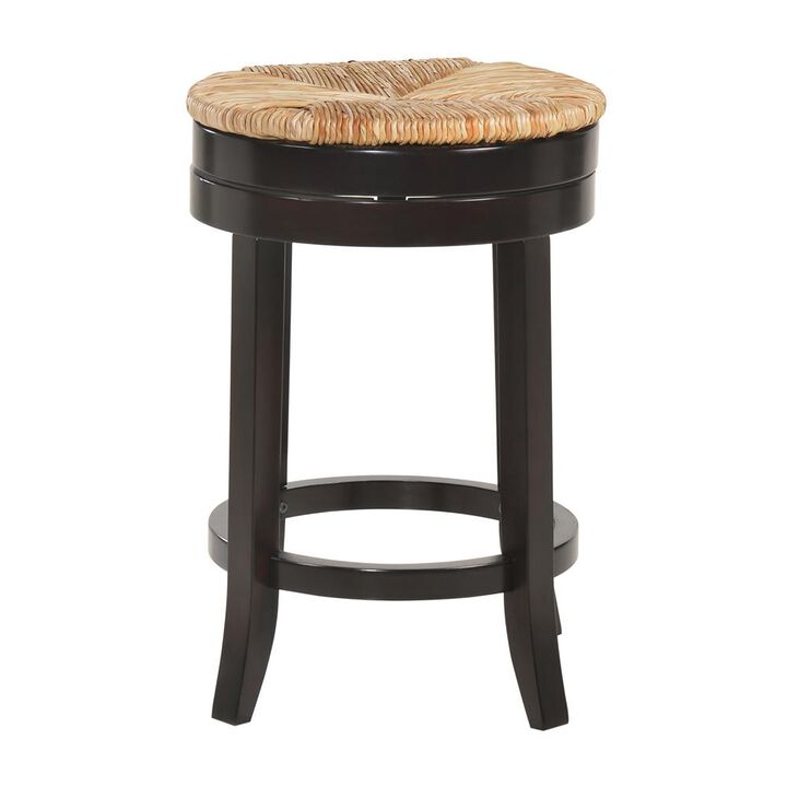 Carolina Living Irving 24 Swivel Rush Seat Counter Stool - Espresso
