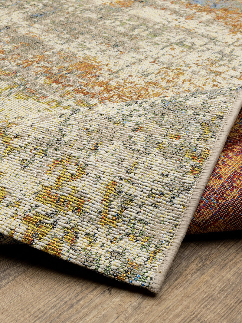 NAPLES 292X  BEIGE/ORANGE 8X10