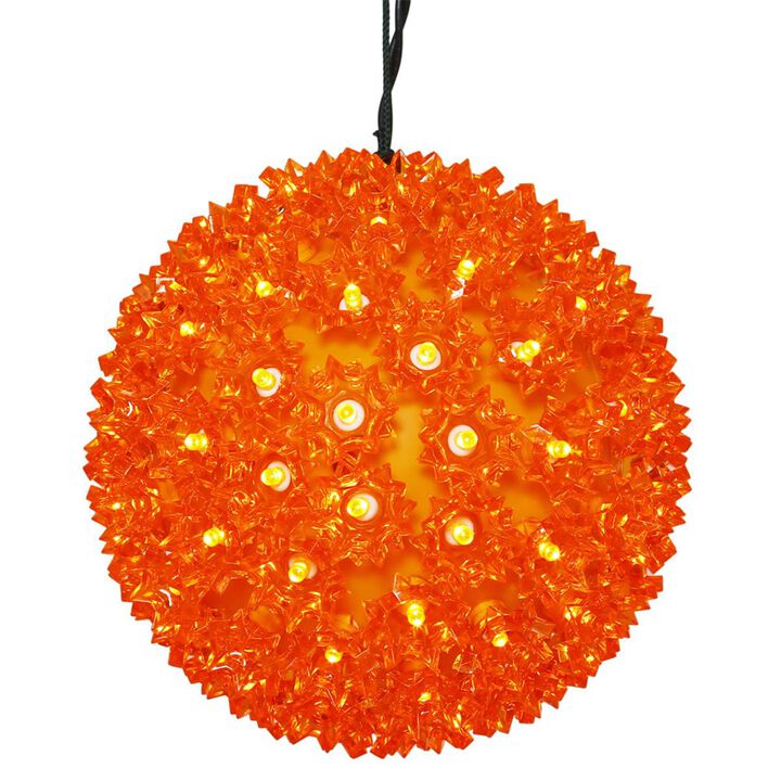 Vickerman  10 in. Starlight Sphere Christmas Ornament with 150 Orange Wide Angle LED Lights