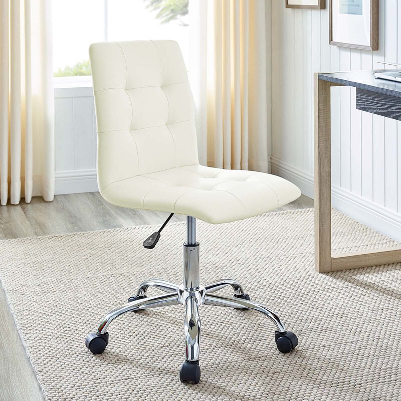 Modway Furniture - Prim Armless Mid Back Office Chair White