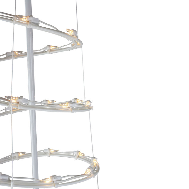 4ft Lighted Spiral Cone Tree Outdoor Christmas Decoration  Clear Lights