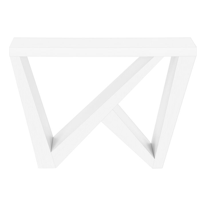 Monarch Specialties I 2429 Accent Table, Console, Entryway, Narrow, Sofa, Living Room, Bedroom, Laminate, White, Contemporary, Modern