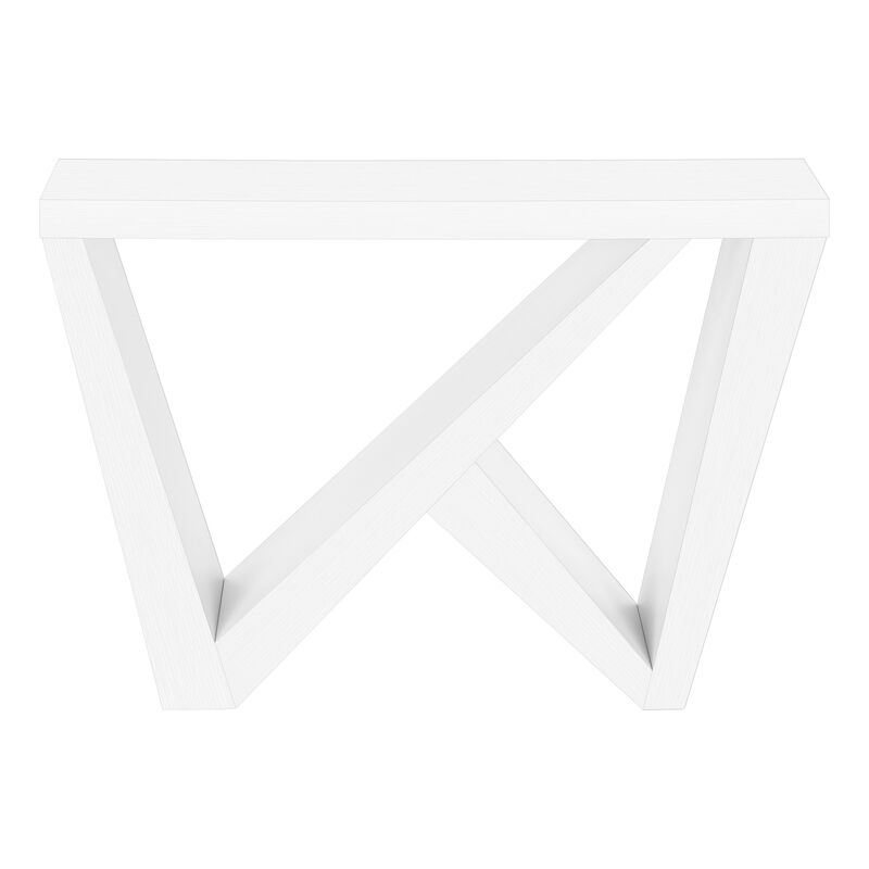 Monarch Specialties I 2429 Accent Table, Console, Entryway, Narrow, Sofa, Living Room, Bedroom, Laminate, White, Contemporary, Modern