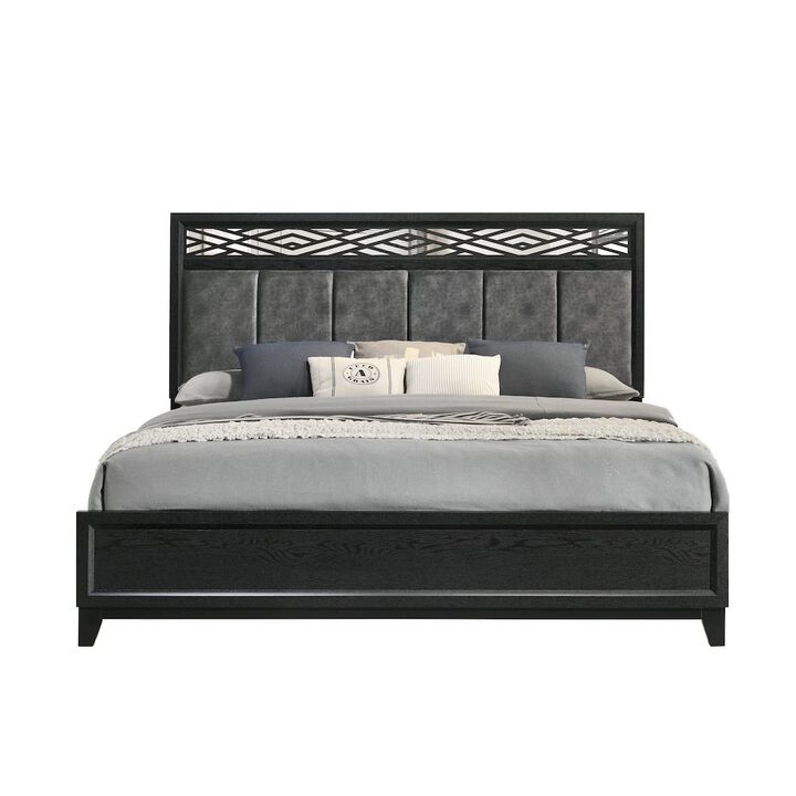 New Classic Furniture Obsidian Wood California King Bed, Black