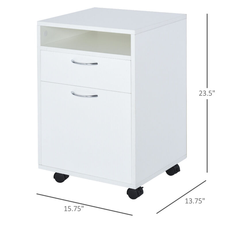 Modern Storage Cabinet with File Drawer for Home Office Use