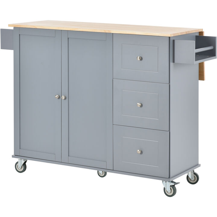 Merax Rolling Mobile Kitchen Island