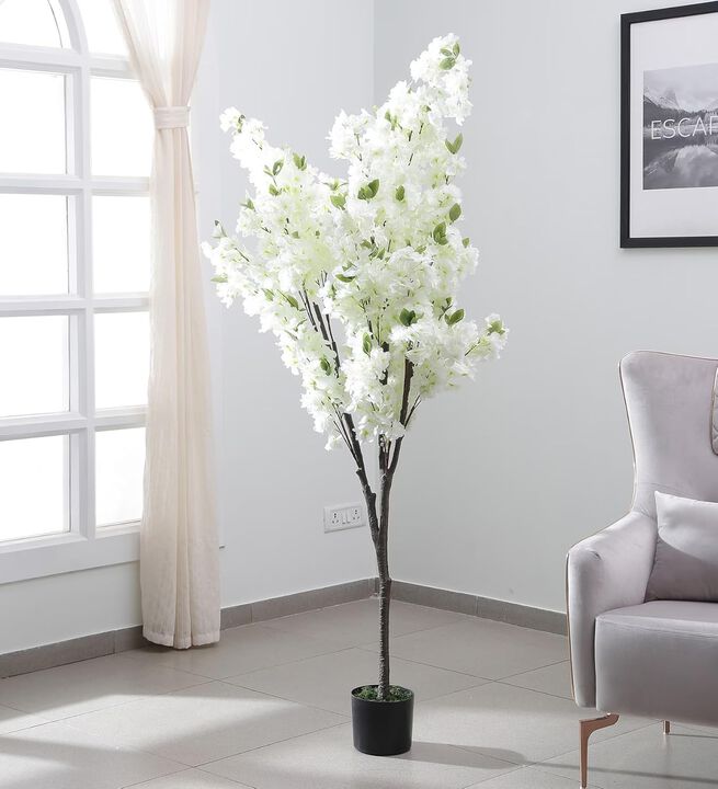 Hivvago 4 Feet Bougainvillea Artificial Tree