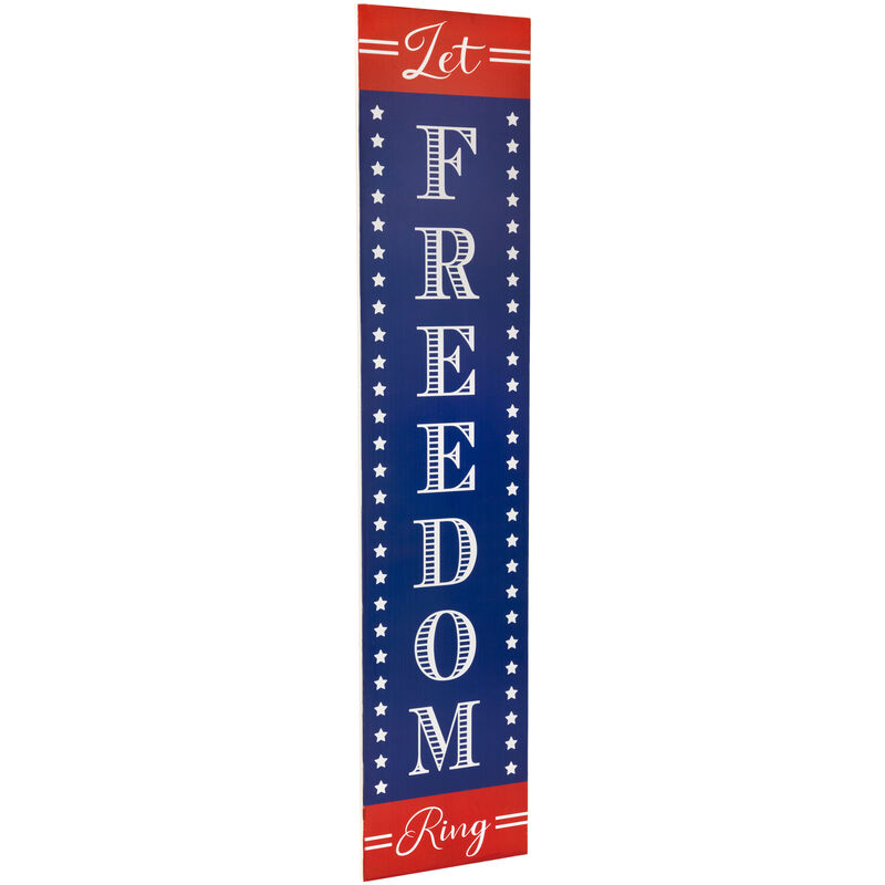 36" Let Freedom Ring Patriotic Wooden Porch Board Sign Decoration