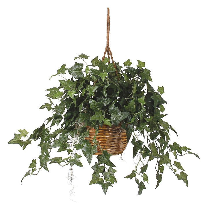 Hivvago English Ivy Hanging Basket Silk Plant