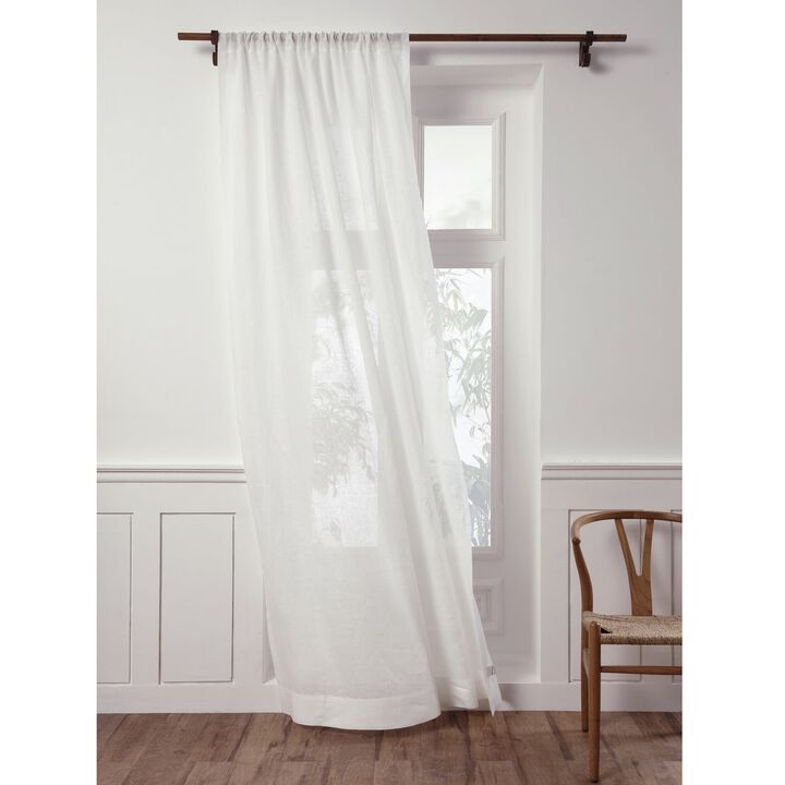 Solino Home 100% Pure Linen Sheer Curtain for Thanksgiving, Christmas