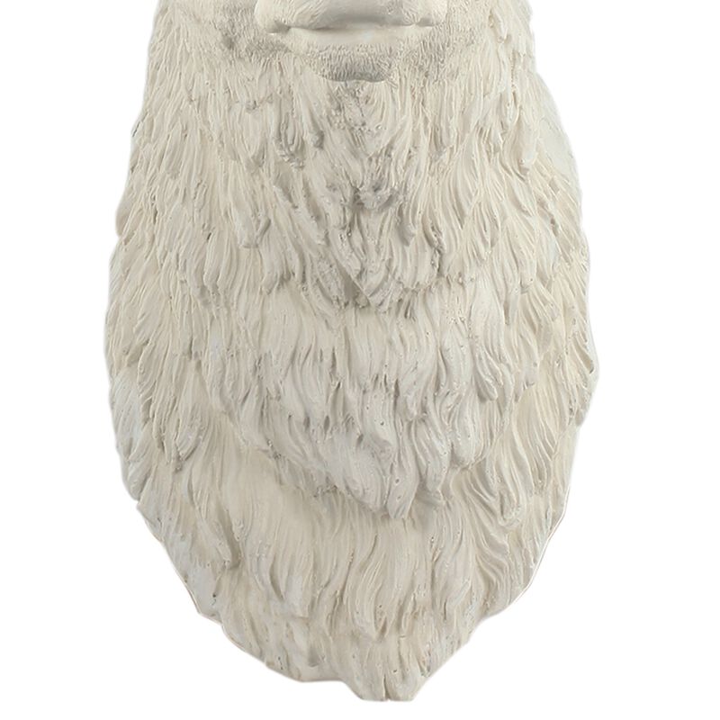Magnesia Deer Head Wall Accent, White - Benzara