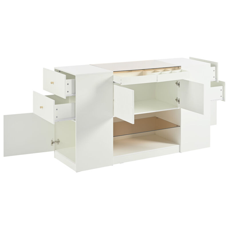 Merax Modern Luxury Island Vanity Dresser and Storage Cabinet
