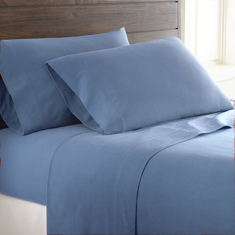 Micro Flannel Solid Color Deep-Pocket Sheet Set