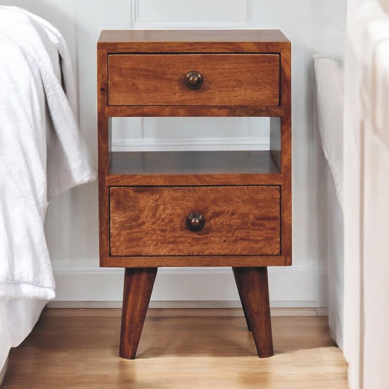Artisan Furniture Solid Wood Mini Classic Multi Honey Caramel Bedside