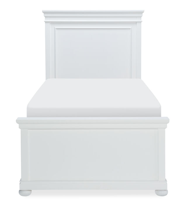 Canterbury Twin Panel Bed in White