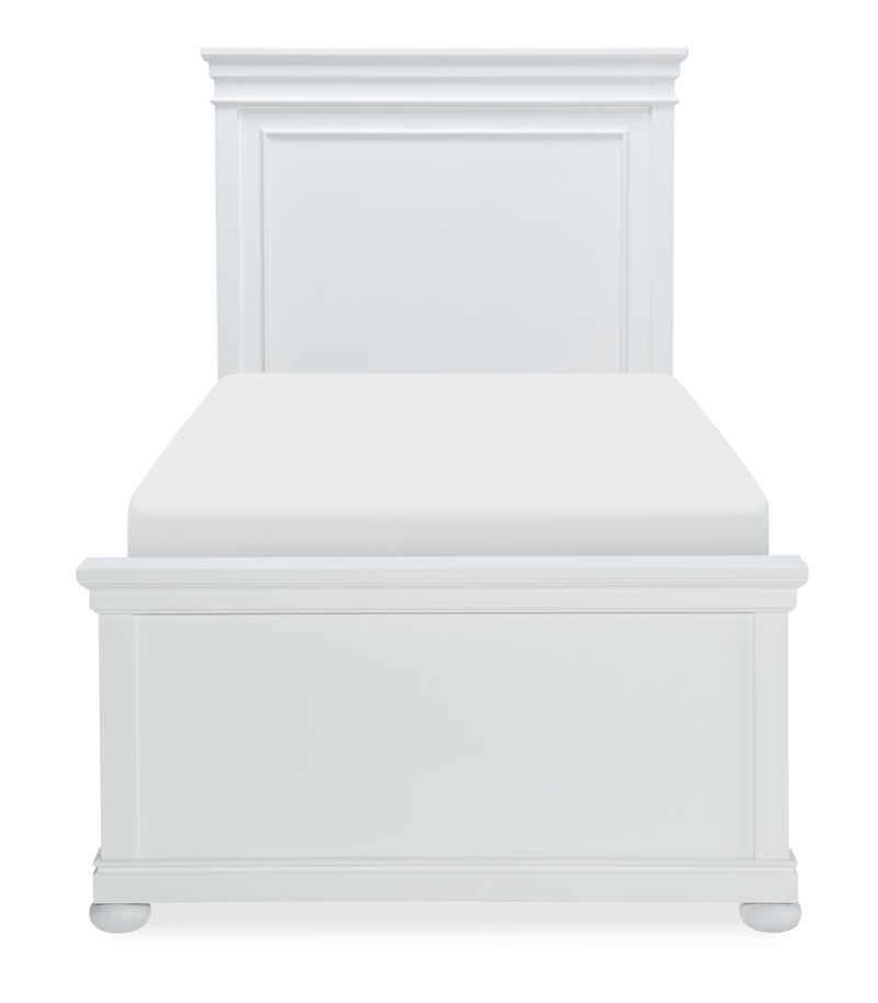 Canterbury Twin Panel Bed in White