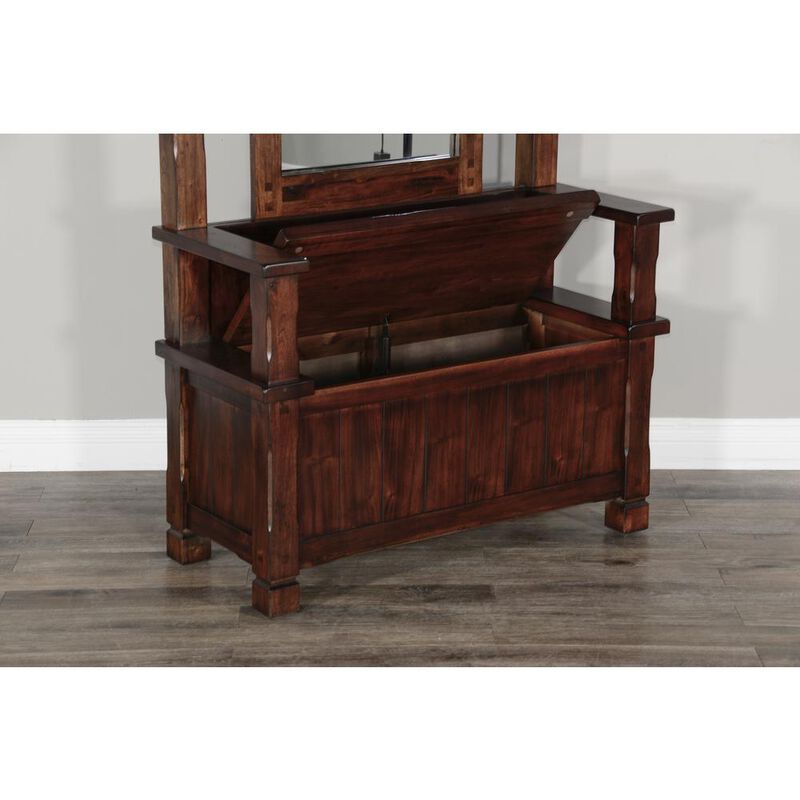 Sunny Designs 78 4-hook Farmhouse Wood Hall Tree
