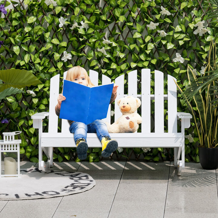 2 Person Adirondack Rocking Chair with Slatted seat