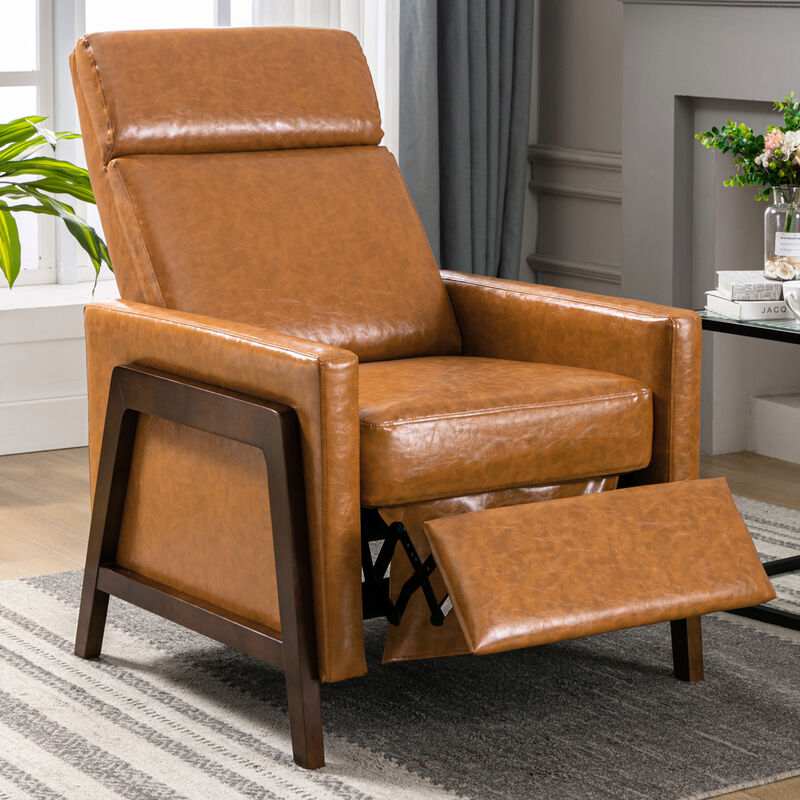 Merax Modern Upholstered Rocker Nursery Chair Plush Seating Glider Swivel Recliner Chair