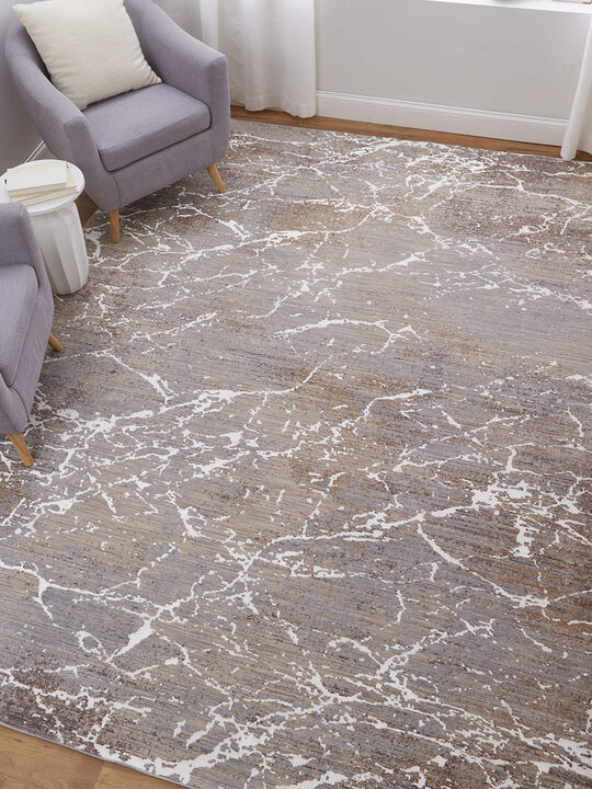 Pryor 39NHF 2' x 3' Taupe/Brown/White Rug