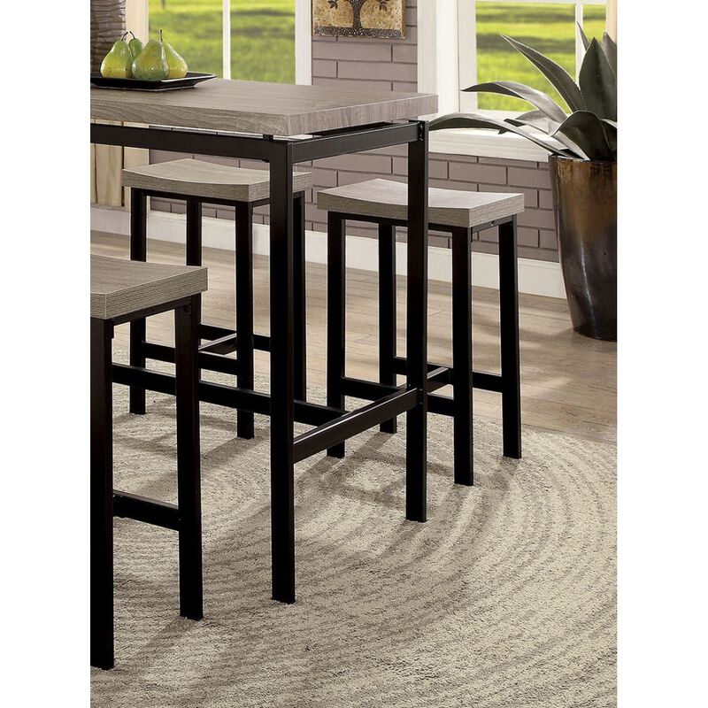 5 Piece Two Tone Counter Height Dining Table Set