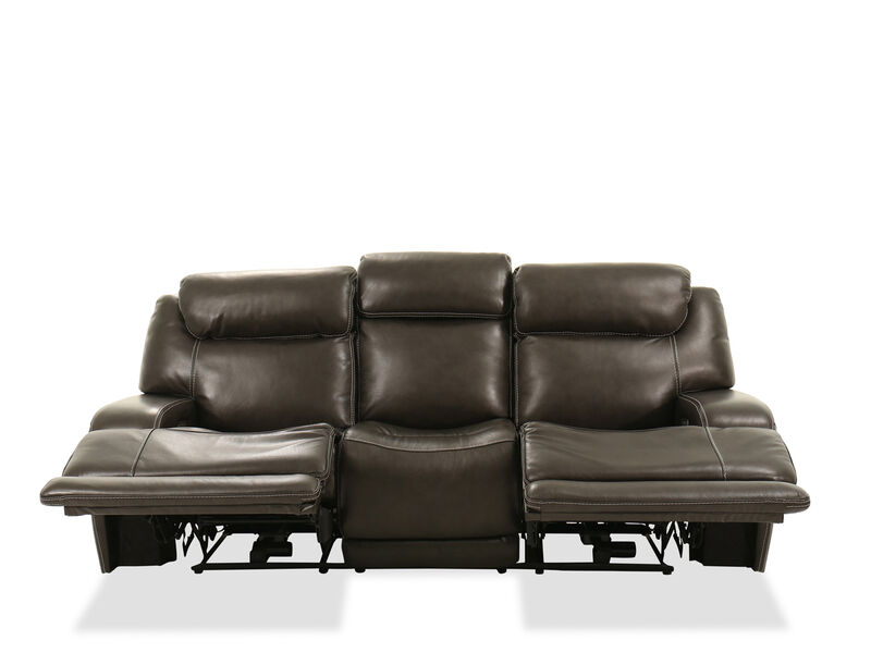 Pewter Power Headrest Sofa