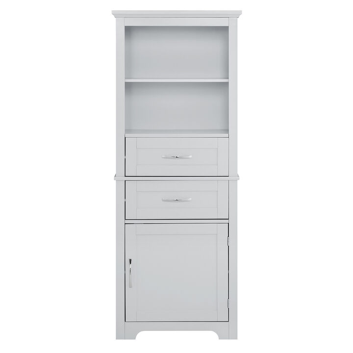 Gray Wood 11.82 in. Pantry Cabinet with Shelve and Storage