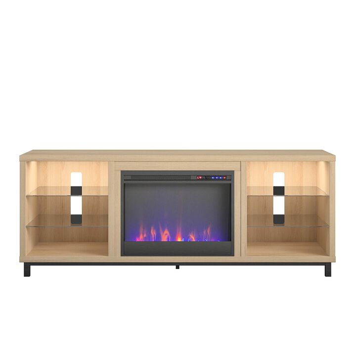 Ameriwood Home Lumina Deluxe Fireplace TV Stand for TVs up to 70"