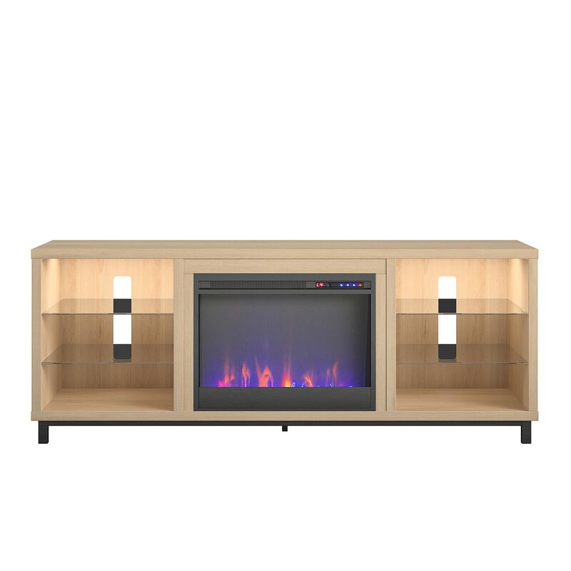 Ameriwood Home Lumina Deluxe Fireplace TV Stand for TVs up to 70"