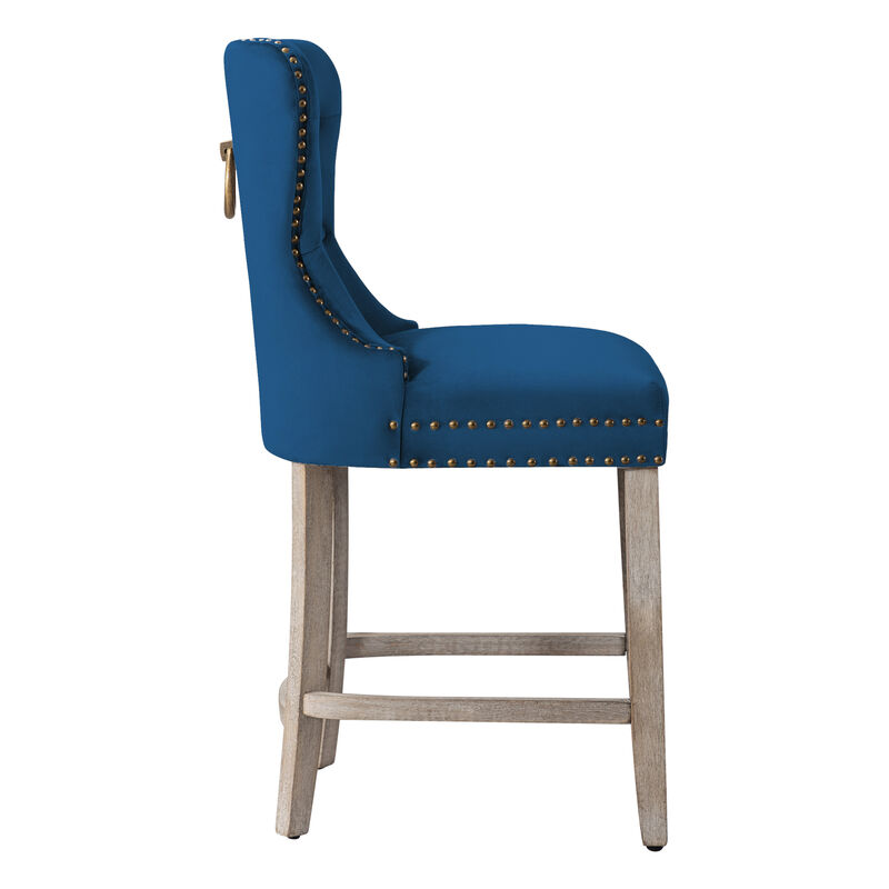 WestinTrends 24" Tufted Velvet Counter Stool