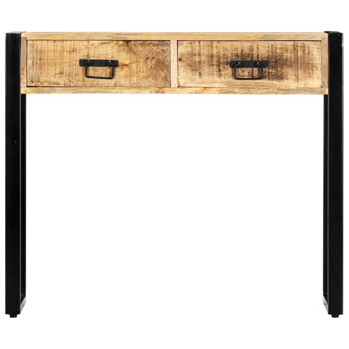 vidaXL Console Table 35.4"x11.8"x29.5" Solid Mango Wood