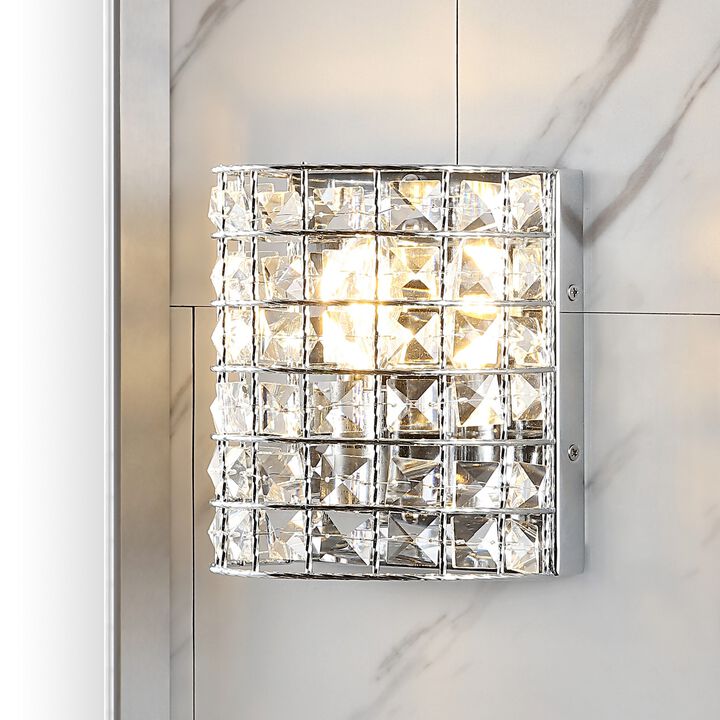 Clara Deco Metal/Crystal Classic Glam LED Vanity Light