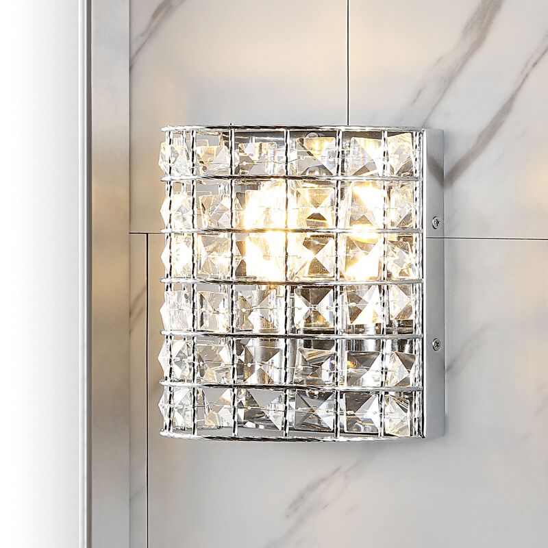 Clara Deco Metal/Crystal Classic Glam LED Vanity Light