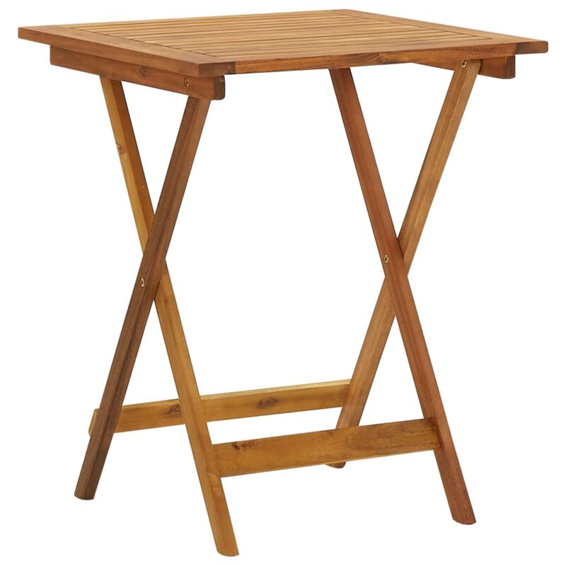 vidaXL Folding Garden Table 23.6"x23.6"x29.5" Solid Acacia Wood