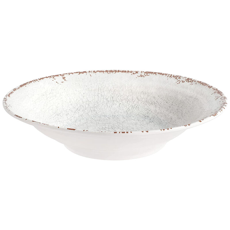 Laurie Gates Mauna 3 Piece Melamine Serving Bowl Set in White with Serving Utensils