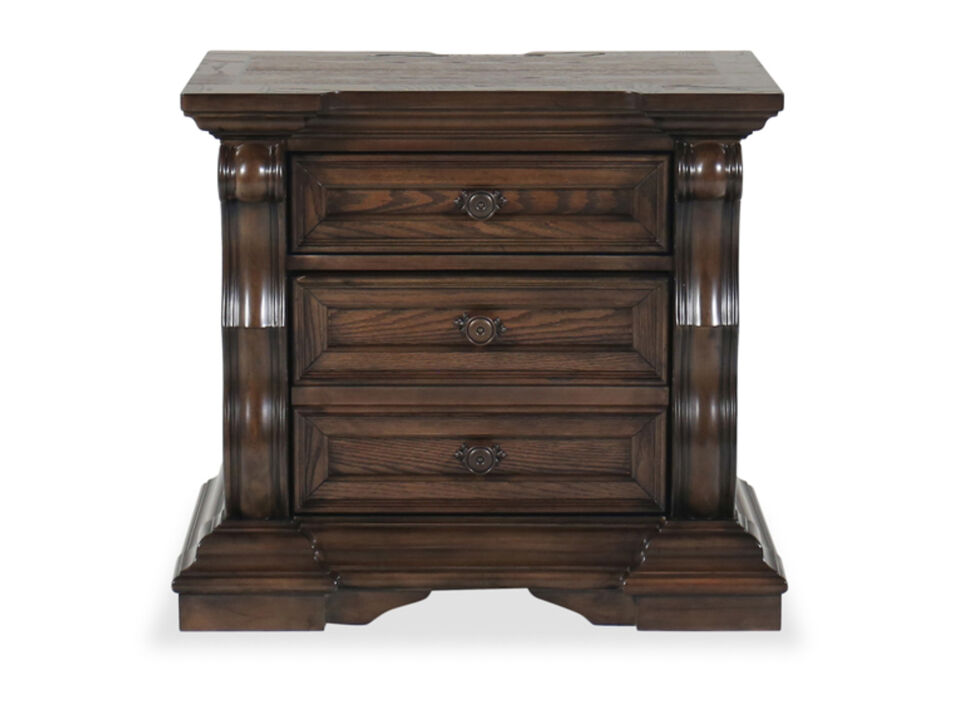 Maylee Dark Brown Nightstand