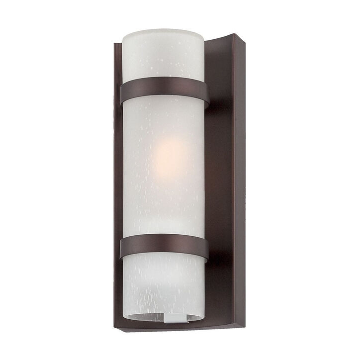 Hivvago Bronze and White Glass Wall Sconce