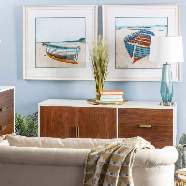 Beached Vessel II Framed Print