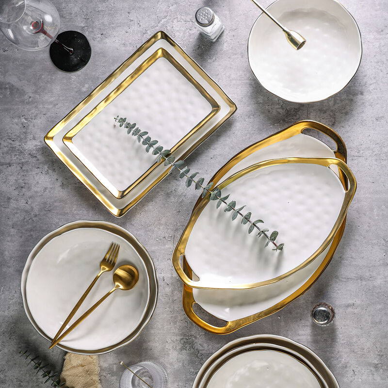 Stone Lain Florian Porcelain Service Plate Set 2 Piece
