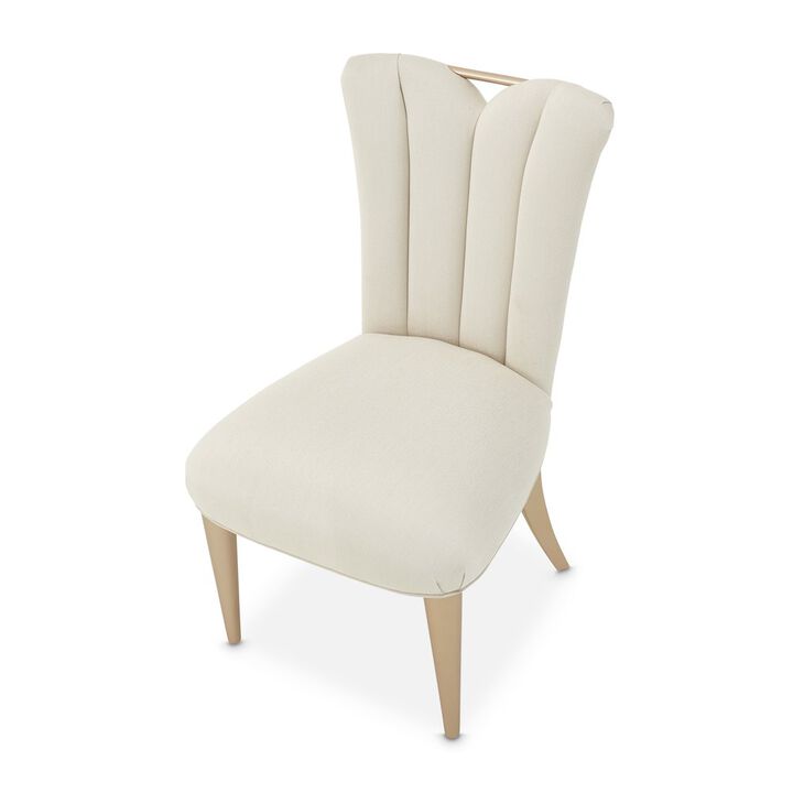 Michael Amini La Rachelle Dining Side Chair - Icicle/Champagne Set of 2