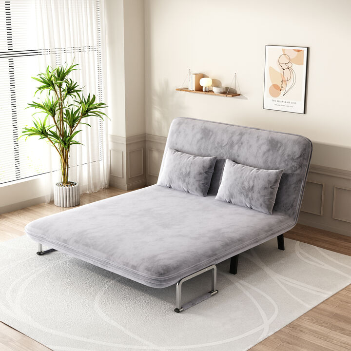 Merax Tri-Fold Sleeper Sofa  Loveseat with Adjustable Backrest