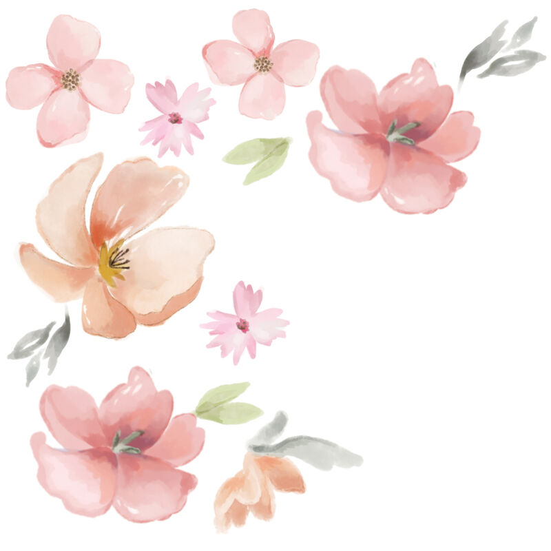 Lambs & Ivy Girls Rule the World Pink Floral 4-Piece Baby Crib Bedding Set