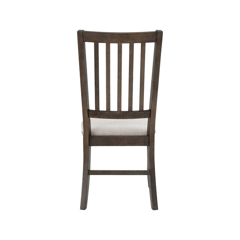 Jofran Willow Creek Distressed Solid Wood Upholstered Slatback Chair (Set of 2)