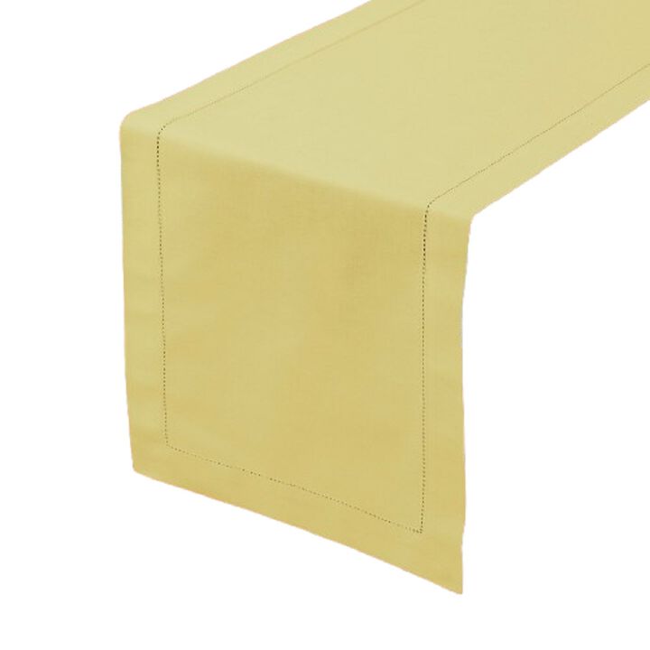 Solino Home Cotton Linen Hemstitch Table Runner