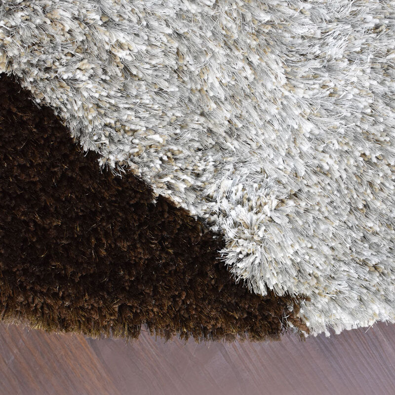 RUGSOTIC CARPETS HAND TUFTED SHAG POLYESTER ECO-FRIENDLY AREA RUGS  - 6'x6', Round, Multicolor, Contemporary Modern Design, High Pile Thick Handmade Anti Skid Rugs for Living Room K00014