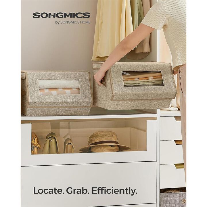 Stackable Storage Boxes – Set of 2 Convenient Organizers for Any Space