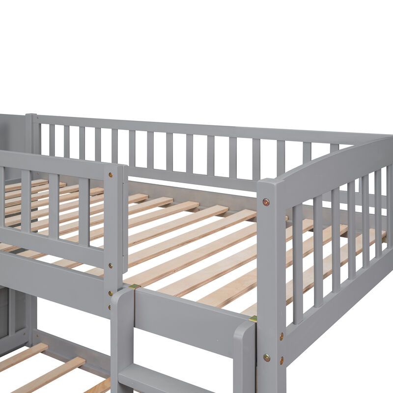 Merax Bunk Bed with 2 Drawers and Slide